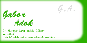 gabor adok business card